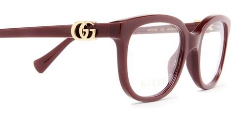 Gucci Gg1075o Burgundy Female Eyeglasses Lyst