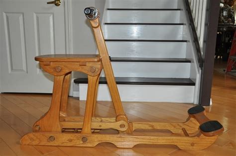 Unique Mid Century Wooden Rowing Machine