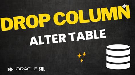 How To Drop Column From Existing Table With Alter Table In Oracle