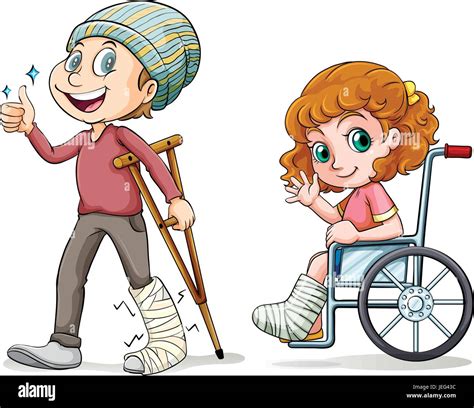 People With Broken Legs Illustration Stock Vector Image And Art Alamy