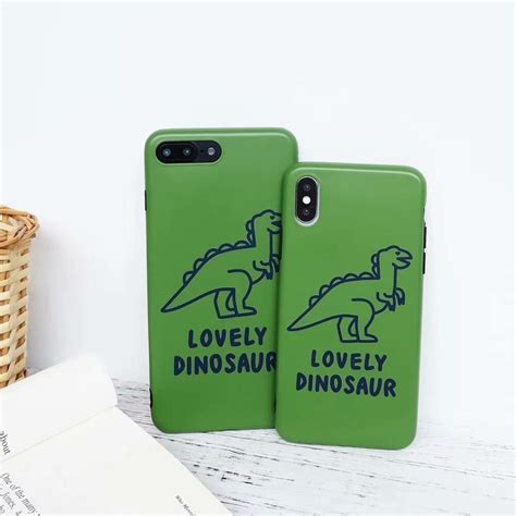ORYKSZ Voor Iphone 8 Case Cartoon Dinosaurus Patroon Zachte Siliconen