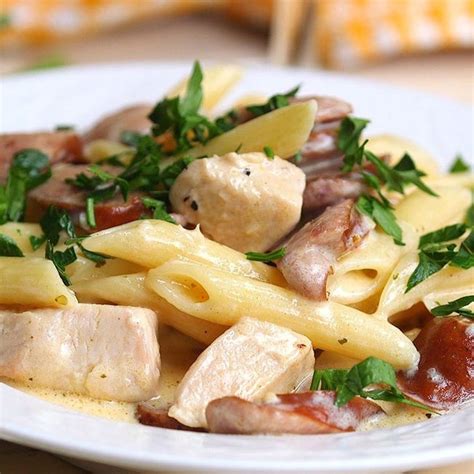 One Pot Cajun Chicken Sausage Alfredo Is The Perfect Blend Of Smoky And Creamy