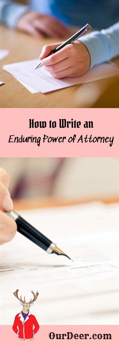 Recently, i was approached by a client (mrs. How to Write an Enduring Power of Attorney | Power of ...