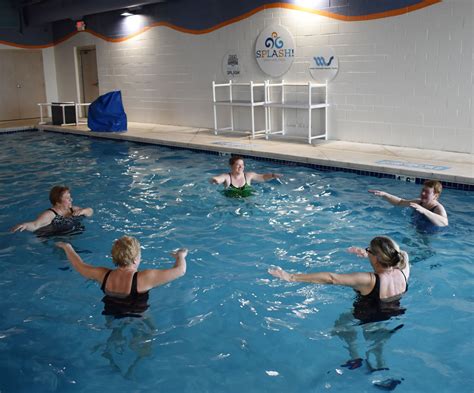 Adult Water Fitness Class With Splash Training Supervisor Shelby
