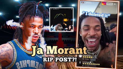 Ja Morant Takes Back Goodbye Posts Shannon Sharpe Reacts Youtube
