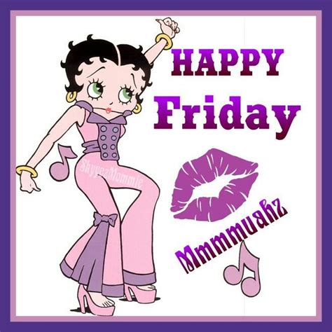 Betty Boop Happy Friday Betty Boop Pink And Purple Betty Boop Pink