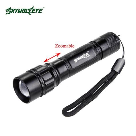 Skywolfeye Led Flashlight 18650 Zoom Torch Waterproof Flashlights 300lm