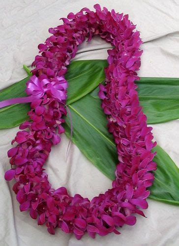 Purple Deluxe Orchid Fresh Hawaiian Leis Unique Flowers Fresh Flowers