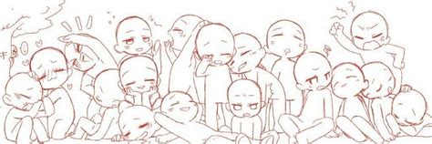 Actually, drawing people isn't easy. Image result for group chibi poses reference | Art ...