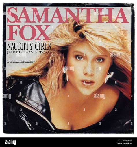 samantha fox naughty girls need love too classic vintage vinyl album stockfotografie alamy