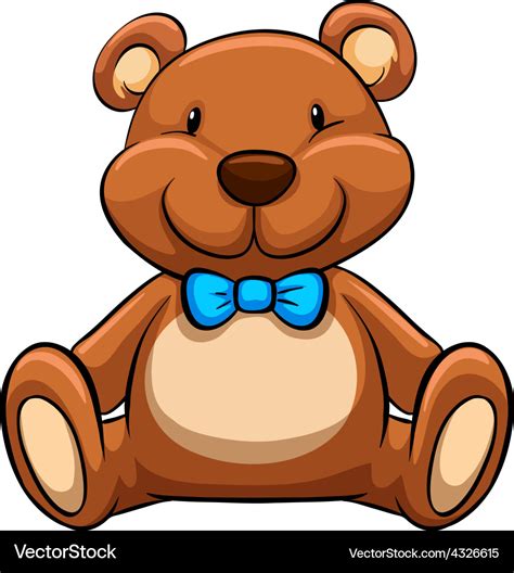 set cute cartoon teddy bear royalty free vector image