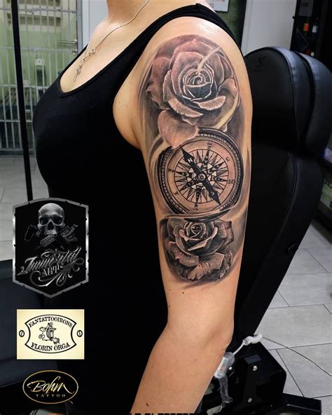 Compass And Rose Tattoo By Robby Limited Availability At Holy Grail