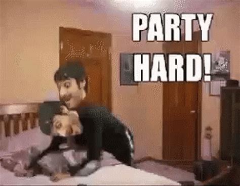 Guy Loving His Bed Party Hard 