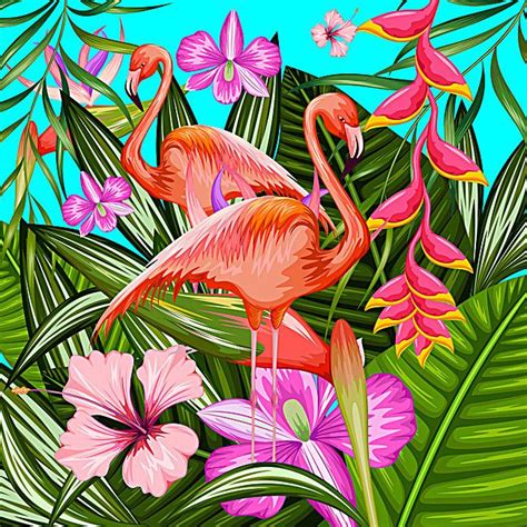 Background Tropical Flora And Fauna Flora And Fauna Drawing Fauna