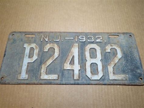 New Jersey Motorcycle License Plate 1991 Nj Black On Yellow 809jk Ebay