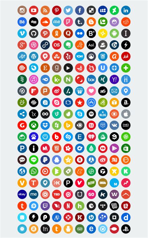 10 Stunning Free And Premium Social Media Icons Sets 2015 Worlds