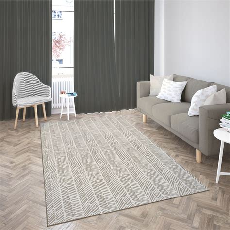 Deerlux Modern Living Room Area Rug With Nonslip Backing Abstract
