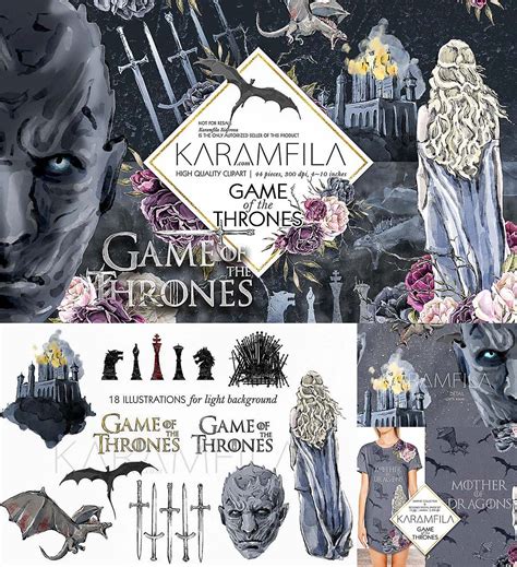 Download Game Of Thrones clipart set | Free download | Clip art ...