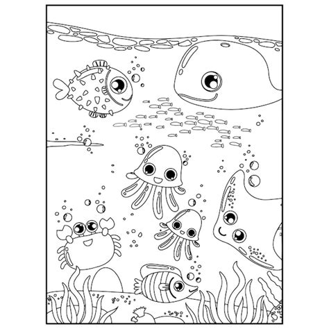 Premium Vector Printable Ocean Animals Coloring Pages For Kids