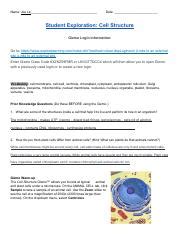 On the animal cell tab, click sample to . Cell Structure Gizmo Revised 2020 Answers.pdf - Name ...