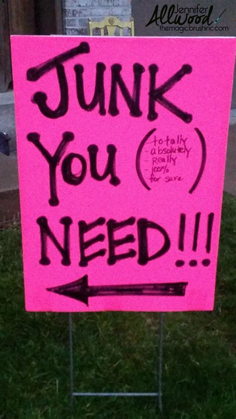 How to advertise for a garage sale with clever signs | Yard sale signs