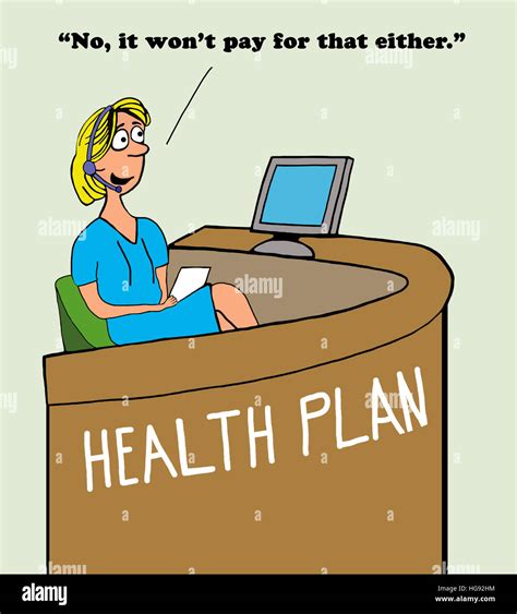 Health Cartoon About The Medical Insurance Plan Not Providing Coverage