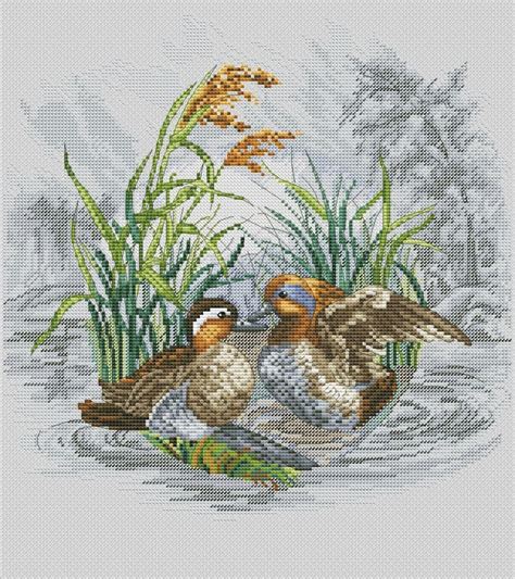 A design perfect for that little. Mandarin Ducks Cross Stitch Pattern, code AO-041 Alisa ...