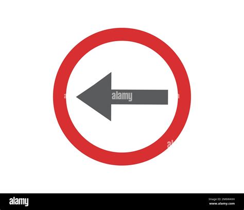 One Way To Left Symbol Traffic Signs Vectors Stock Vector Image And Art
