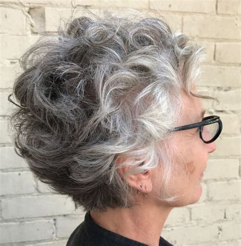 Curly Gray Hairstyle For Older Women Short Curly Hairstyles For Women