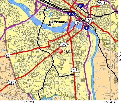 Richmond Virginia Zip Code Map Map