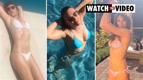 Liz Hurley Instagram British Star 55 Poses Topless In The Snow