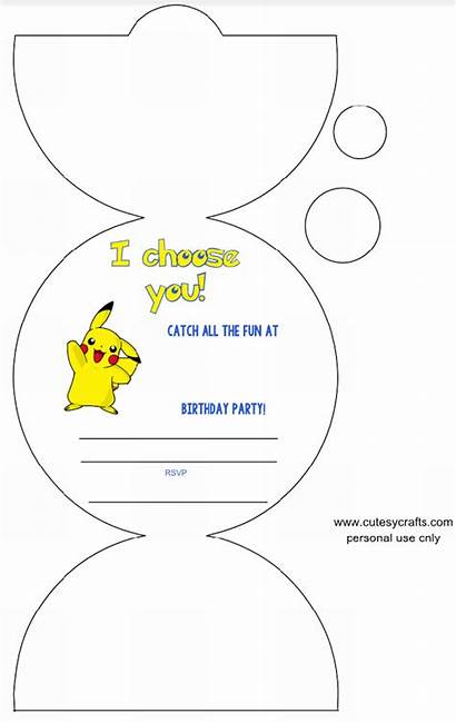 Pokemon Birthday Invitations Party Cut Printable Printables
