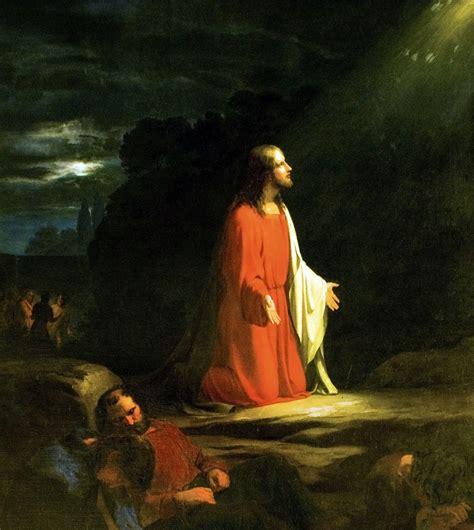 Jesus Praying In The Garden Of Gethsemane Painting At Paintingvalley
