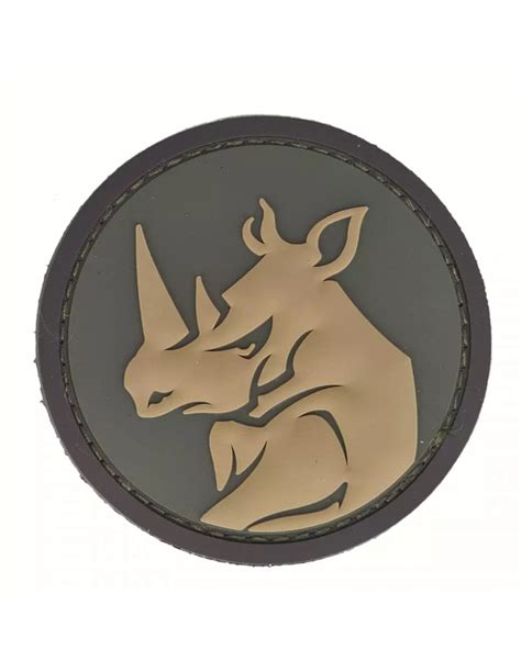Mil Spec Monkey Tactical Patch With Velcro Rhino Head Pvc