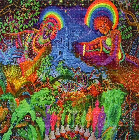 Garden Of Eden Blotter Art Psychedelic Perforated Lsd Acid Art
