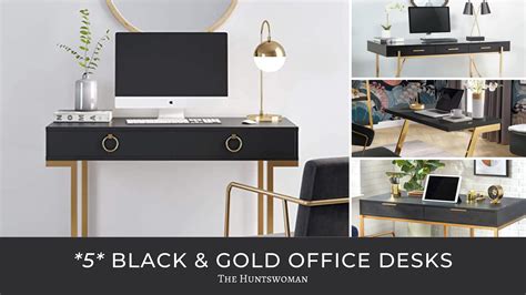 5 Stunning Black And Gold Office Desks 2023 Office Design The