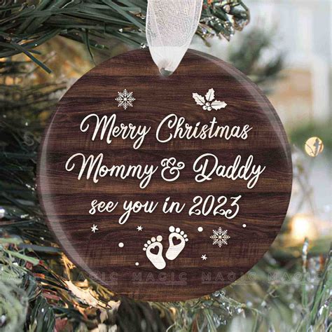 Bumps First Christmas Ornament Personalized Baby Bump Ornament First
