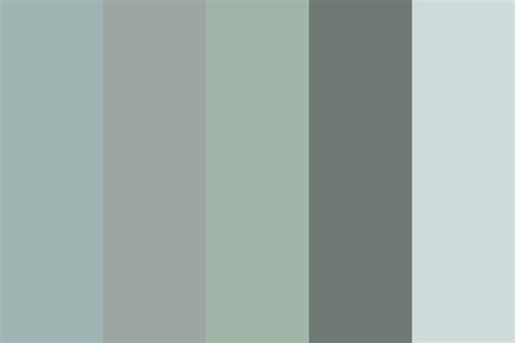 Muted Greenbluegrey Color Palette Blue Gray Paint Blue Color