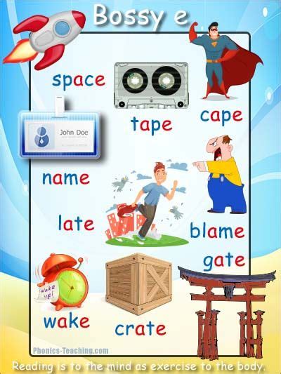 Magic E Word List Long E Free And Printable Words That Have Bossy E