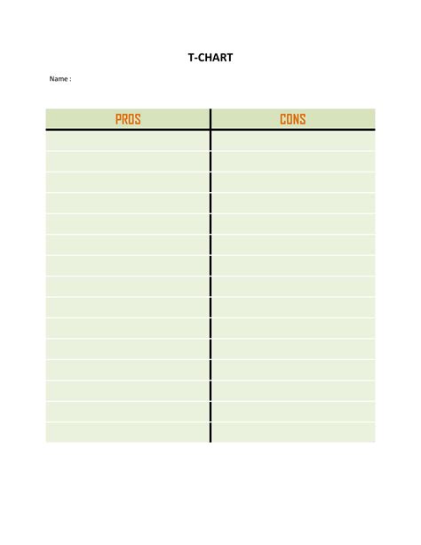 Pros And Cons Template Free Download Aashe
