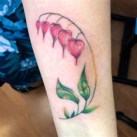 Simple Bleeding Heart Flower Tattoo By Shortcake