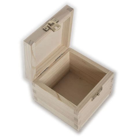 ✅ browse our daily deals for even more savings! Small Square Plain Wood Box with Hinged Lid | 10 x 10 x 7 ...