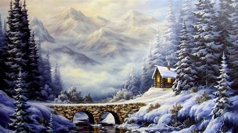 Cabin In The Winter Mountains Image Id 36147 Image Abyss