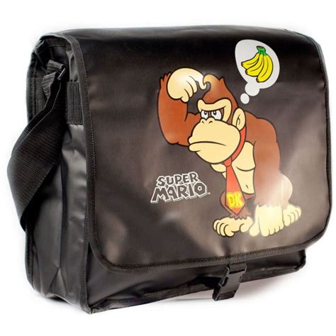 Nintendo Super Mario Bros Messenger Bag With Reversible Kongmario Flap