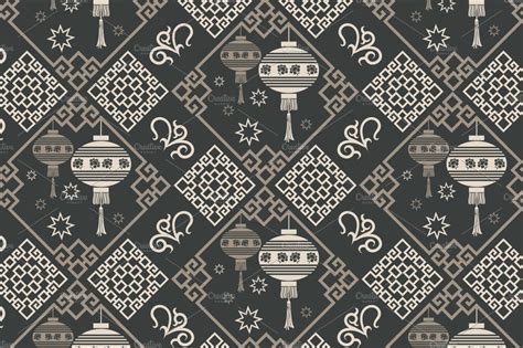Chinese Pattern Wall Art Custom Designed Graphic Patterns ~ Creative
