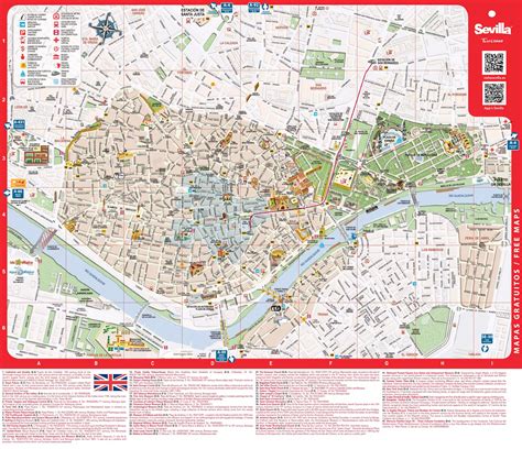 Plan Et Carte Touristique De Seville Attractions Et Monuments De Seville
