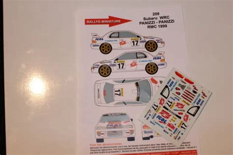 DECALS 1 43 SUBARU Impreza Wrc Panizzi Rallye Monte Carlo 1999 Rally Montecarlo EUR 5 99