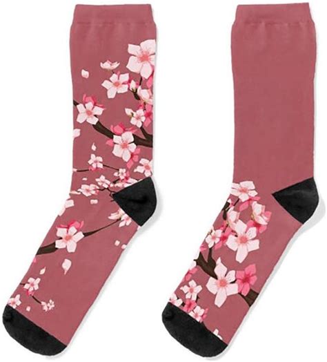 Japanese Cherry Blossoms Sakura Socks Womenand Men Sock Patterned Sock Clothing
