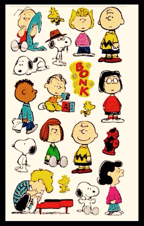 Charlie Brown Snoopy And The Cast Of The Peanuts Gang Illustration