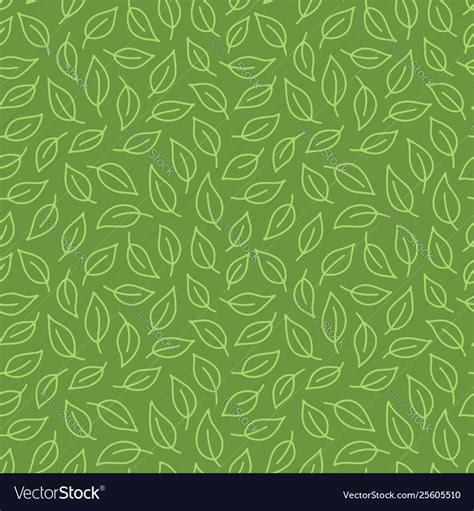 Leaf Background Green Seamless Pattern Royalty Free Vector